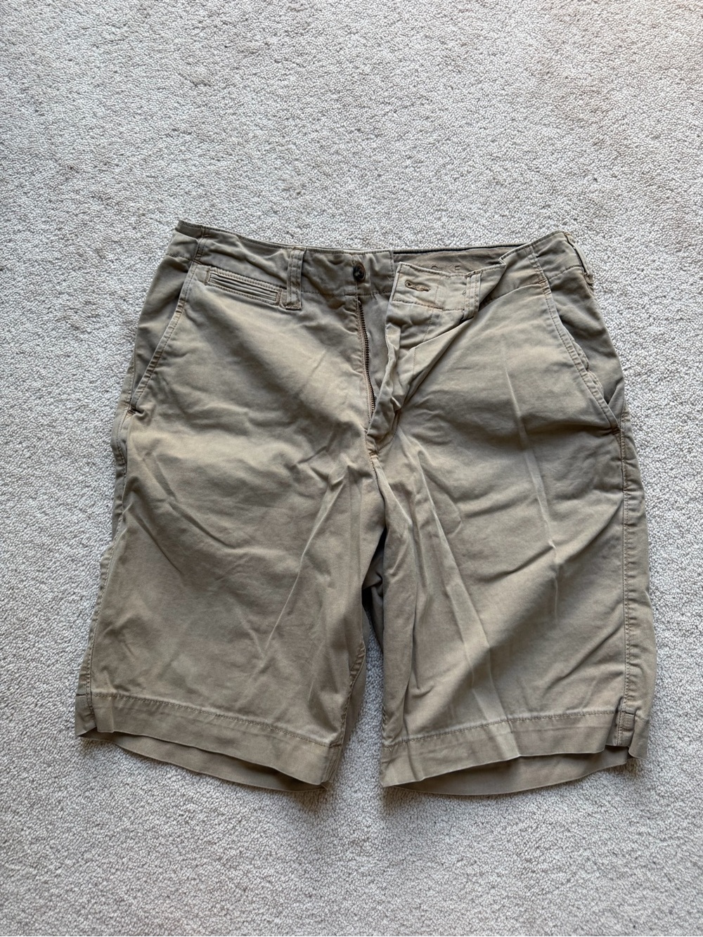 American Eagle Outfitters Men's khaki Flat Front Shorts size 31